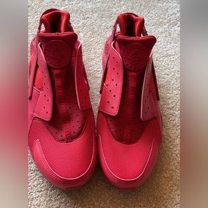 Men’s Red Nike Huarache Shoes Size 12